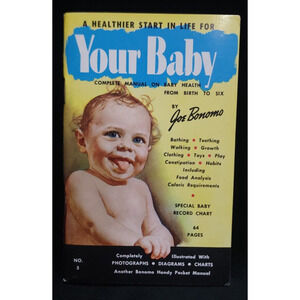 Vintage 1950's Healthier Start Your Baby Joe Bonomo Handy Pocket Booklet Manual
